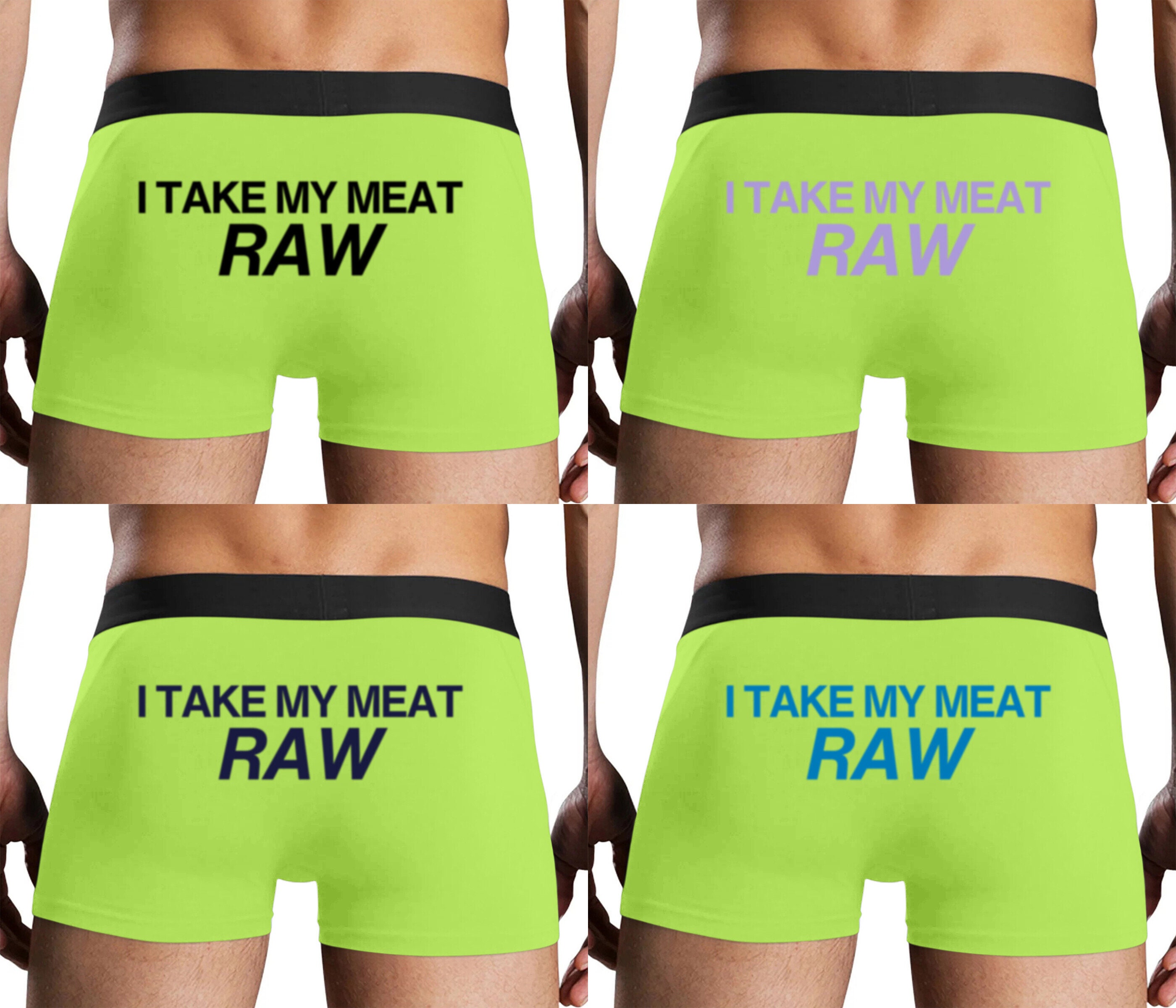 I Take My Meat Raw Mens Boxer Briefs Trunk Style Soft Comfortable Sexy 