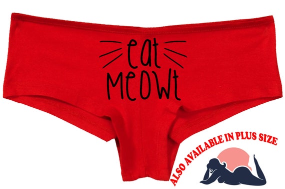 EAT MEOWT me out flirty panty game kitten pussy cat WHISKERS kawaii pet play honeymoon bridal bachelorette hen panties party sexy oral sex