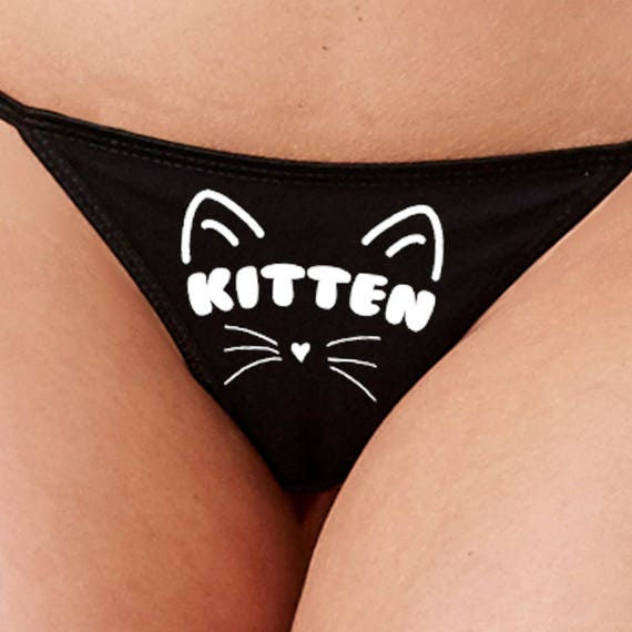 KITTEN flirty cgl thong show your slutty side choice of colors Daddy's Little Slut Daddy's Girl