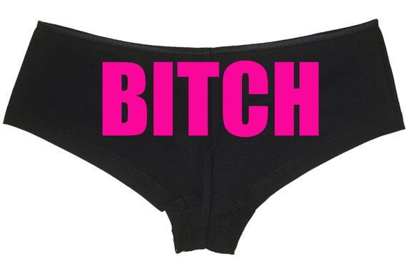Knaughty Knickers Whore Boyshort Underwear Slut Panties BDSM Owned DDLG  Black at  Women's Clothing store
