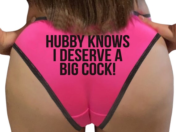 HUBBY KNOWS I Deserved a Big COCK ! Pink Bikini Panties Lace Trim HotWife owned shared slut panty sexy slutty collared interacial swing cuck