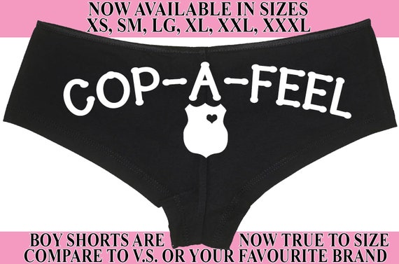 COP A FEEL LEO Police Wife Honeymoon Engagement Bridal Bachelorette Panty  Panties Boyshort Policeman Sexy Party Wifey Gift Search Warrant -   Ireland