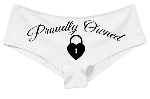 PROUDLY OWNED Daddys little slave white boy short panties boyshort color sexy funny rude collar collared neko pet play Kitten cgl ddlg
