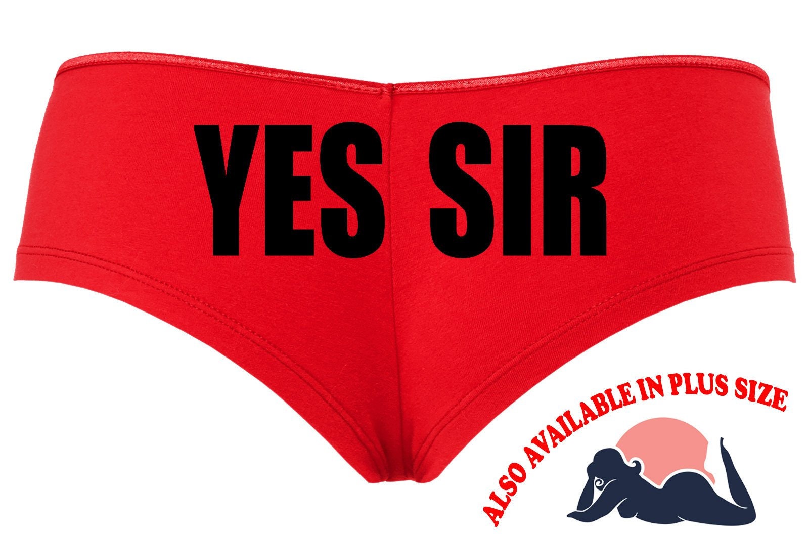 YES SIR BDSM Ddlg Cgl Owned Master Slave Red Boy Short Panty Panties