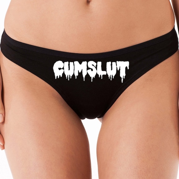 C*MSLUT c*m slut for ddlg daddys kitten flirty black thong panties underwear show your slutty side choice of colors cgl submissive hotwife
