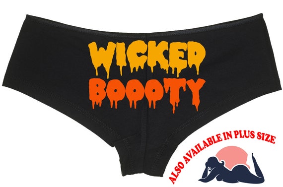 WICKED BOOOTY BOOTY Halloween boy short panties new boyshort color choices sexy cute flirty funny - great under halloween costume !!