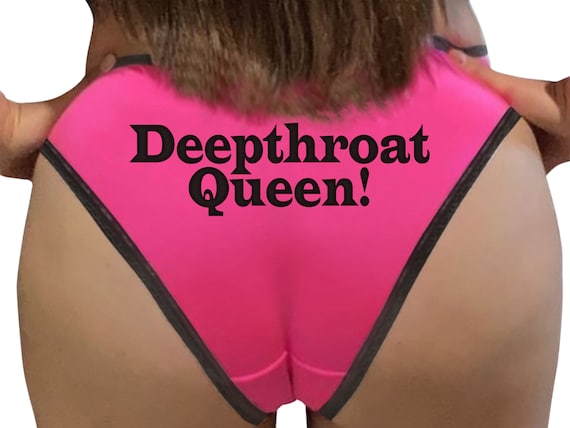 DEEPTHROAT QUEEN ! Pink Bikini Panties Lace Trim owned shared slut slave panty sexy slutty oral sex bj  swing cuck vixen stag