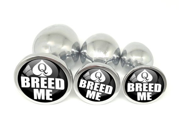 BREED ME Queen of Spades Logo Anal Plug for BBC Lovers Butt Plug 3 sizes Bull Rider Owned Shared HotWife Hot Wife Cuckold Hubby Vixen Stag