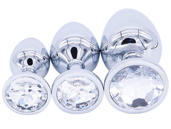 CLEAR White ROUND SHAPED Acrylic Crystal Butt plug sizes anal toy sex jeweled ass dildo cglg hotwife hot wife shared vixen slut Princess