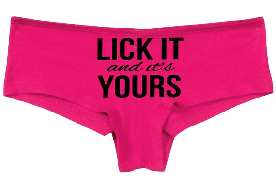 LICK it and its YOURS boy short panties hen bachelorette party sexy oral sex flirty boyshort underwear funny rude slutty undies panty game