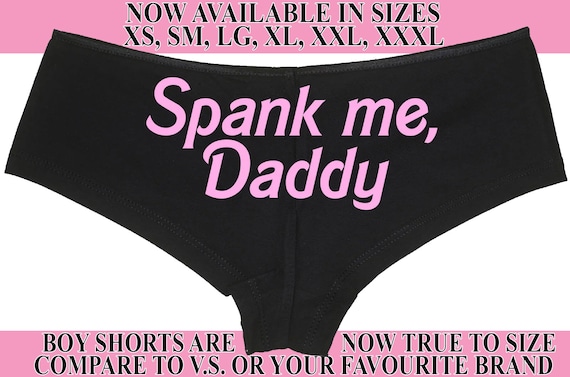Spank Me Daddy Owned Slave Boy Short Panty Panties Boyshort Color Choices  Sexy Funny Rude Collar Collared Neko Pet Play Kitten Cgl Bdsm DDLG 