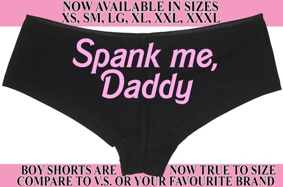 Spank Me Daddy Owned Slave Boy Short Panty Panties Boyshort Color Choices  Sexy Funny Rude Collar Collared Neko Pet Play Kitten Cgl Bdsm DDLG 