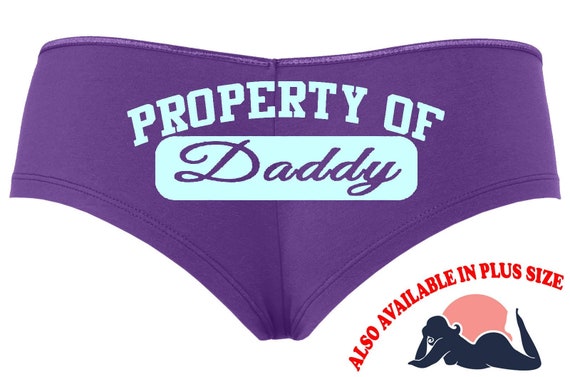 PROPERTY OF DADDY owned slave Purple boy short panty Panties color choices sexy rude collar collared neko pet play Kitten cgl ddlg bdsm