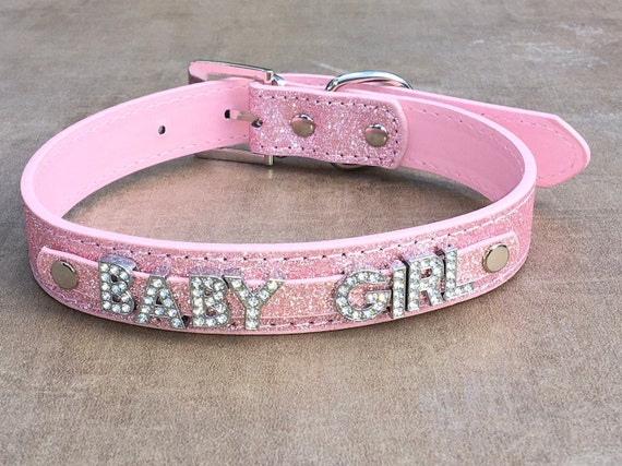 Baby Girl - Rhinestone Submissive Collar - DDLG Fetishwear - BDSM Collar - Choose Your Color