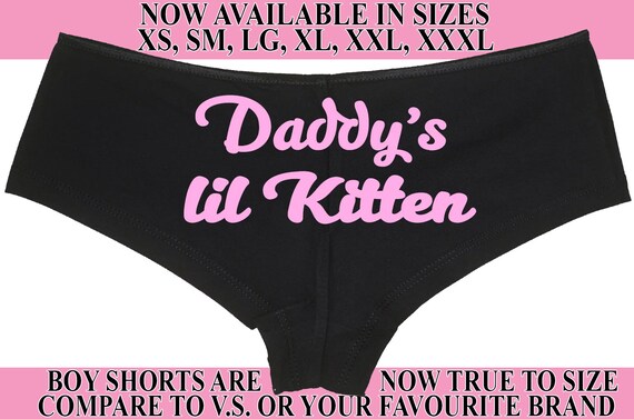 Daddy's Lil KITTEN owned LITTLE slave boy short panty Panties boyshort sexy funny rude slut collared neko pet play DDLG bdsm yes daddy cgl