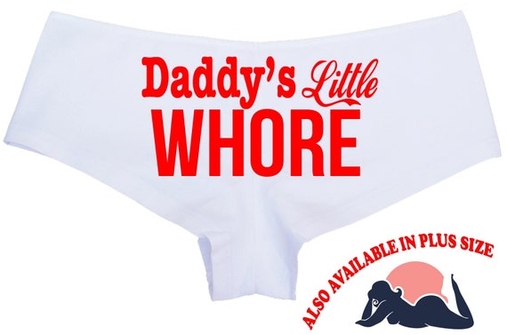 DADDY'S LITTLE WHORE owned slave white boy short panties color options sexy funny rude collar collared neko pet play Kitten cgl ddlg slut