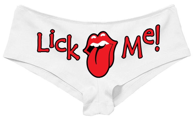 LICK ME eat me out panties boy short boyshort lots color choices sexy funny...