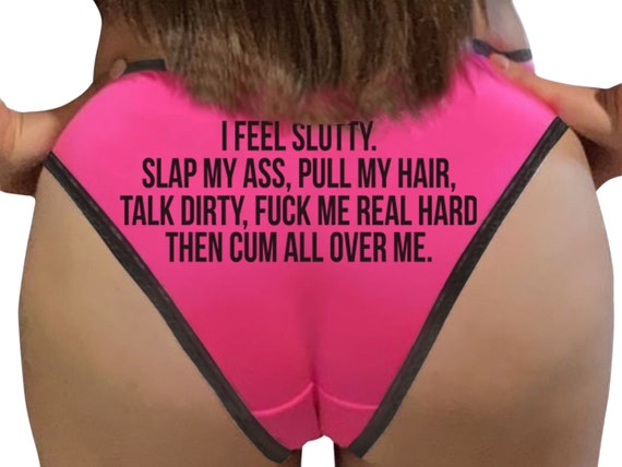 I FEEL SLUTTY Slap My Ass Pull My Hair Talk Dirty Fuck Me Real Hard Then CUM All Over Me Pink Bikini undies lace Tell How You Want It Slut