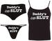 DADDY'S LITTLE SLUT Camisole Set 15 color choices matching boy short thong panties boyshort hen party bachelorette bdsm ddlg cglg baby girl 