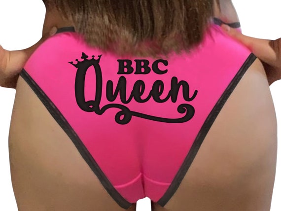 BBC Queen Of Spades Logo Pink Bikini Lace Panties Hotwife owned slut slave panty sexy slutty hotwife Hot Wife built for QoS cuck