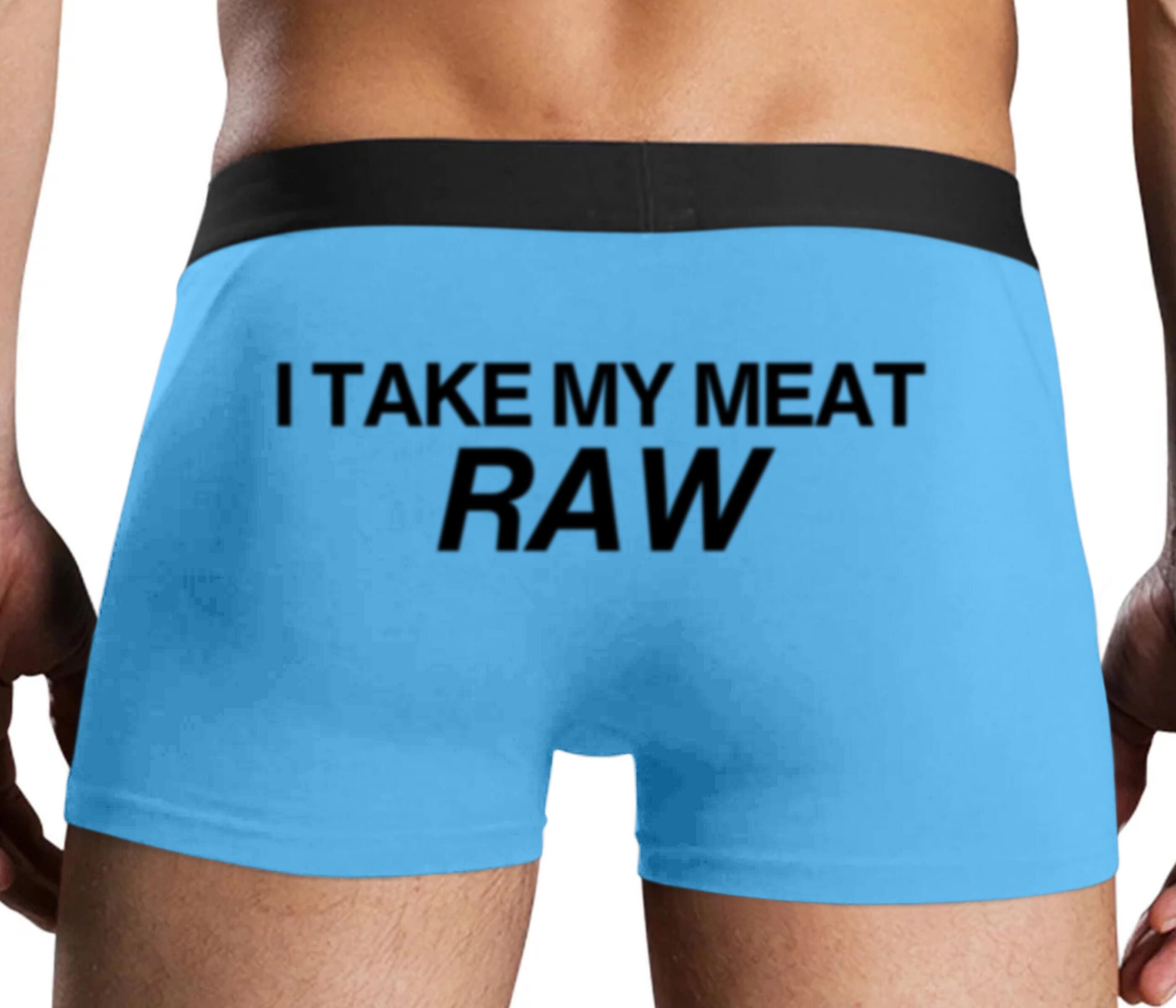 I Take My Meat Raw Mens Light Blue Boxer Briefs Trunk Style Soft  Comfortable Sexy -  Canada