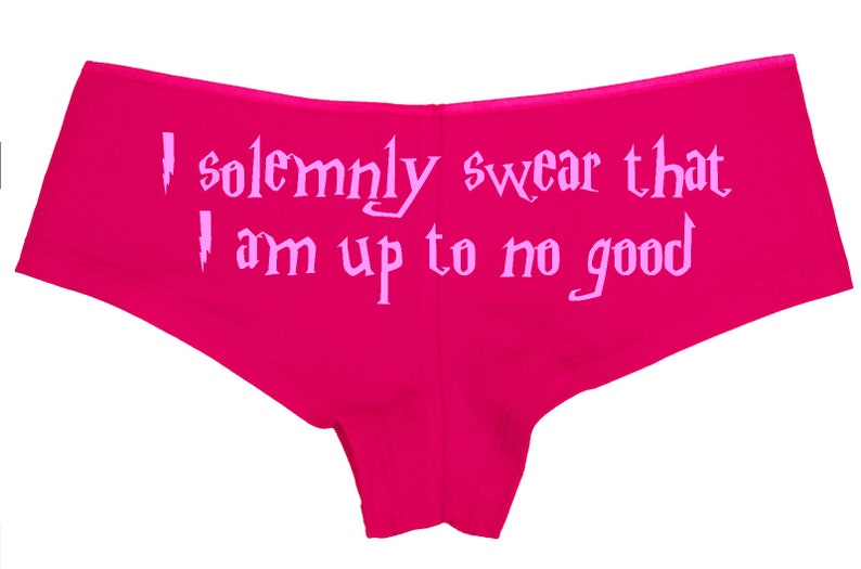 I SOLEMNLY SWEAR Hot Pink boy short panty Panties boyshort Etsy