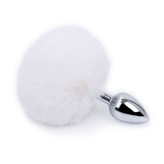 White BUNNY TAIL Anal PLUG toy sexy ass dildo cglg hotwife hot wife shared Slut Princess Cosplay Rabbit Easter Dress Up Costume