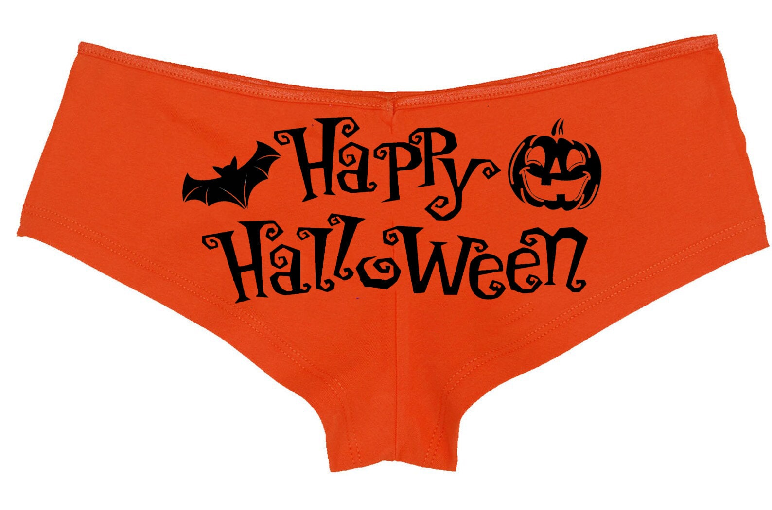 Flirty HAPPY HALLOWEEN Boy Short Underwear Sexy Fun Boyshort Panties for  Under Your Naughty Halloween Costume Outift 