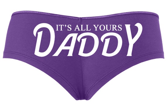 It's ALL YOURS DADDY owned slave boy short Purple Panties boyshort cgl sexy funny rude collar collared neko pet play Kitten ddlg submissive