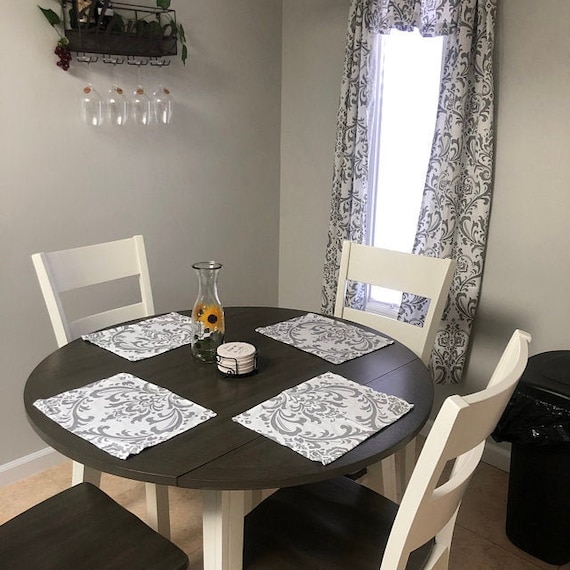 Buy Gray and White Damask Curtains Online in India