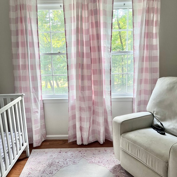 Check Curtains Etsy