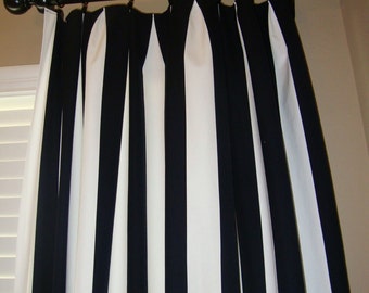 Black stripe curtains, bedroom curtains.upscale living room curtains