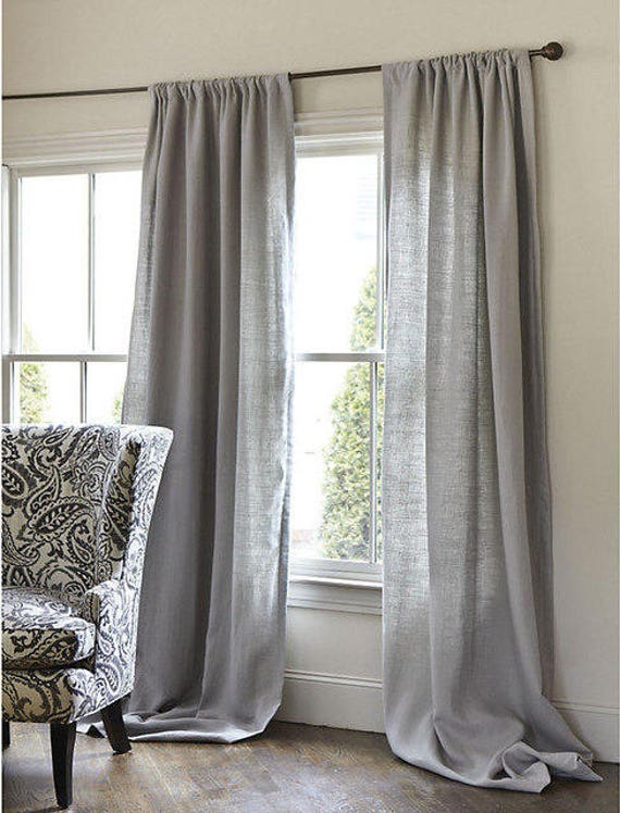 Salegray Burlap Curtains Living Room Bedroom Dining Room Etsy
