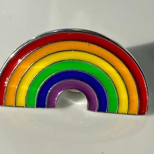 Rainbow pin badge