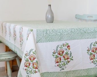 Primavera floral Tablecloth, cotton tablecloth, floral tablecloth, rustic tablecloth, country kitchen, boho decor, kitchen decor