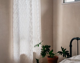 Thick woven curtain in a natural off-white shade