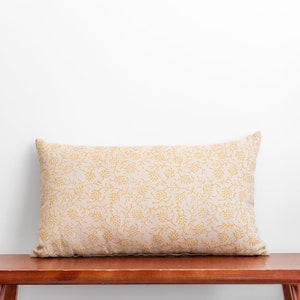 Mustard Ivy rectangle pillow image 2