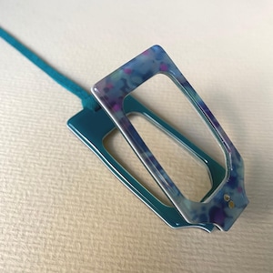 Reading Glasses Necklace Teal Multicoloured