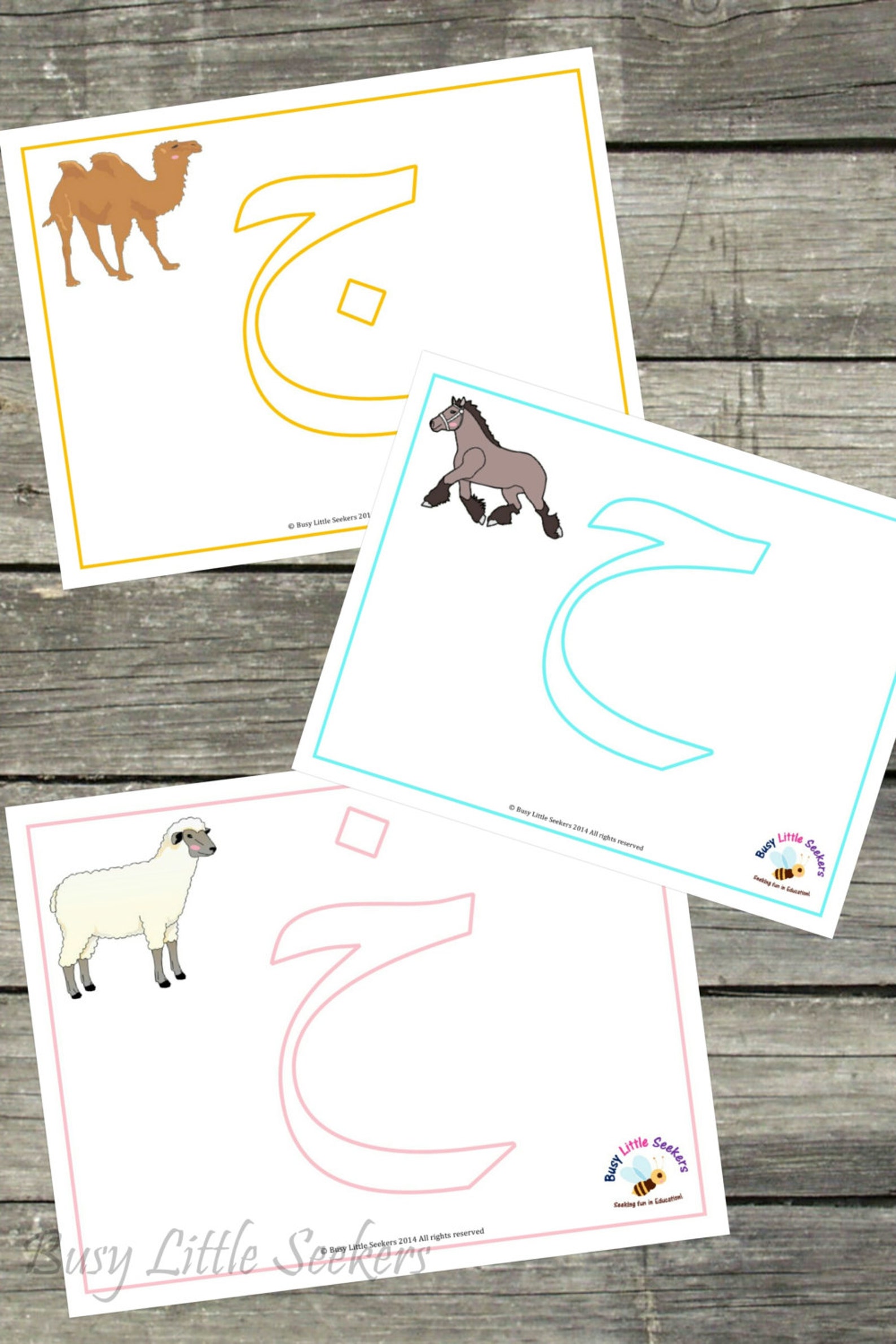 28 Pages of Colorful Arabic Letter Playdough Mat Printable Worksheetw