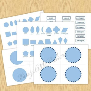 Instant Download Montessori Geometric Shapes, Eye Coordination Push Pin Activity for Children