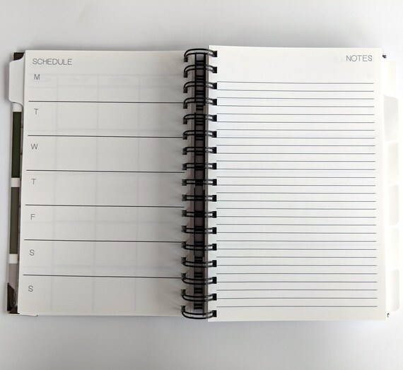undated minimal planner one year fill in calendar weekly man planner masculine organizer monthly schedule striped notebook fill in schedule