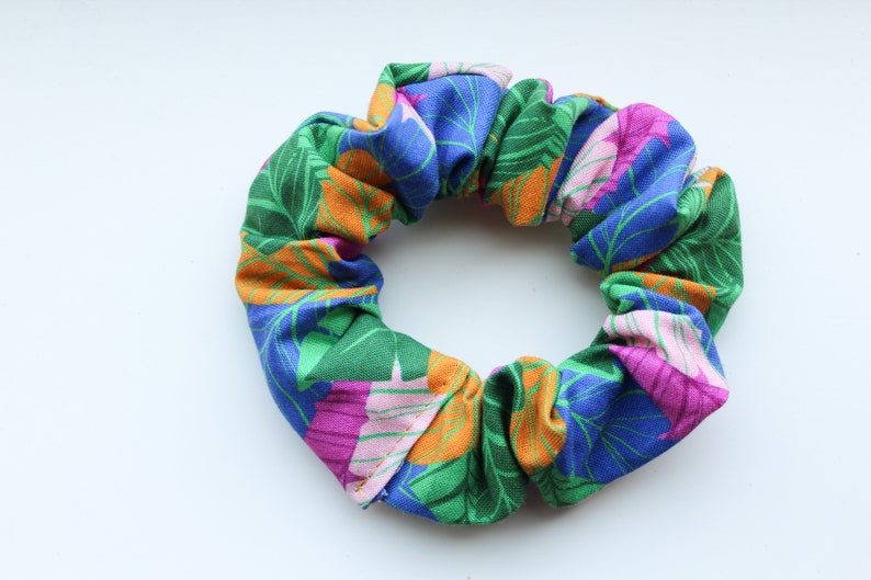 Tropical Palms scrunchies Hawaii Scrunchies Hair Accessories Fall Hair Stocking Stuffers Girl Birthday Gift Topper Girl Gift