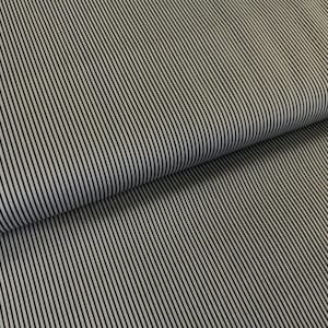 Black Striped Cotton Fabric by FIGO - Serenity Basics