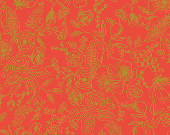 Colette Floral - Rouge métallisé