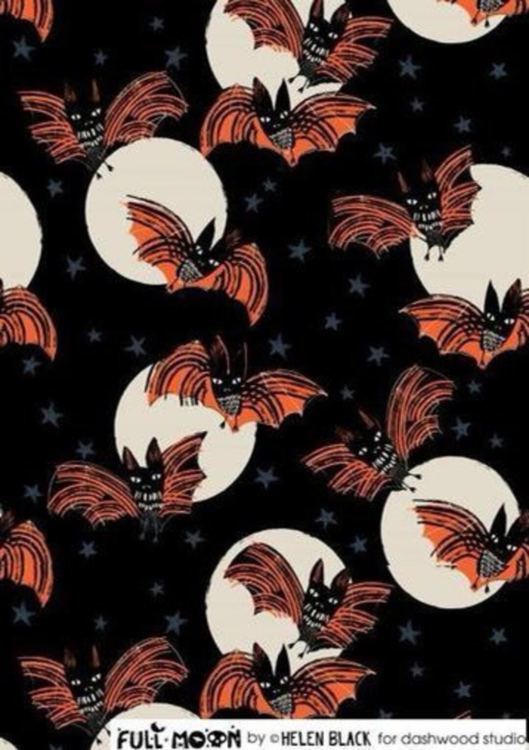 Halloween Bats Fabric by the Yard 1/2 Yard Fat Quarter Etsy