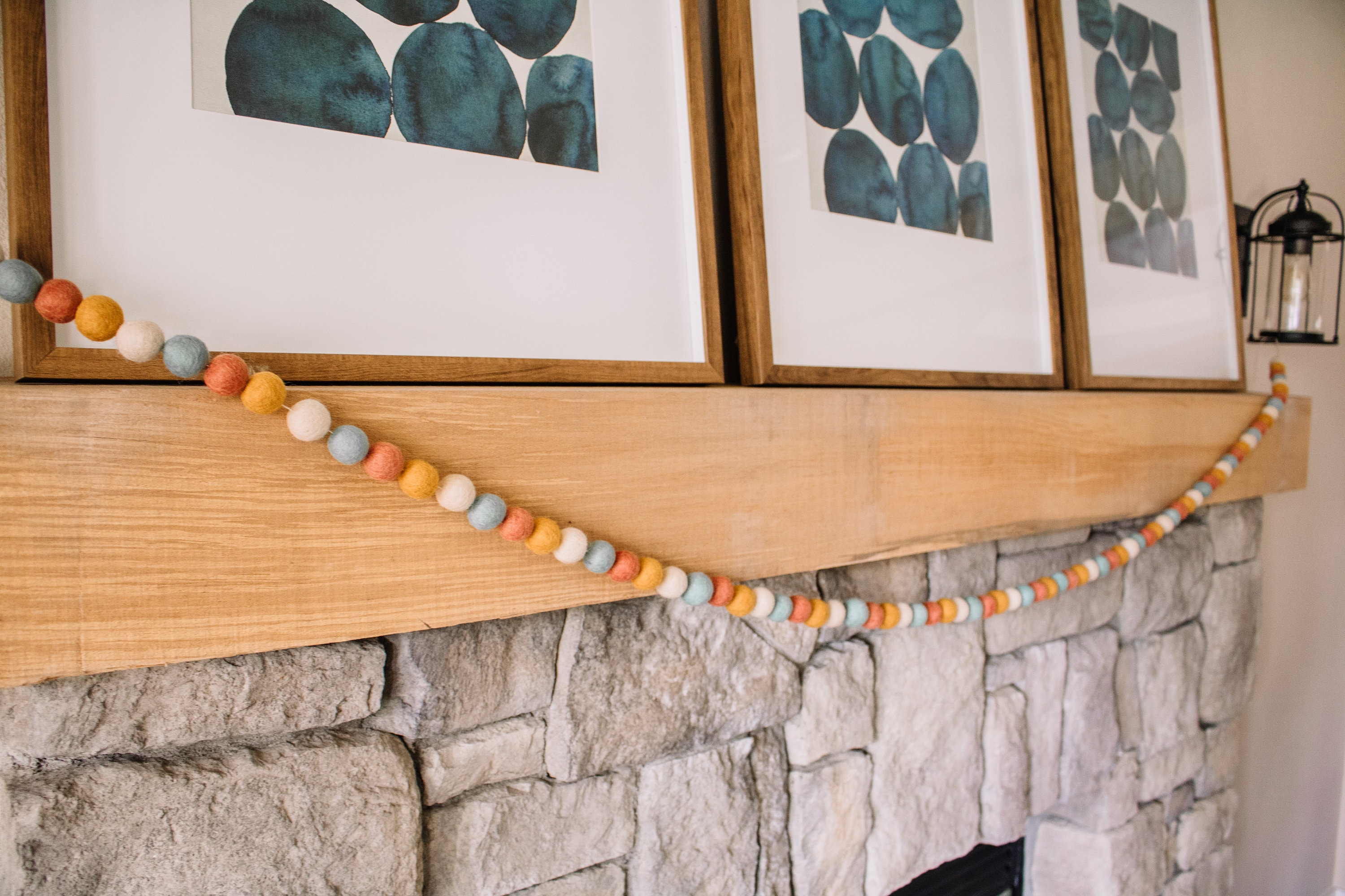 Rainbow Fall Garland Felt Ball Garland DIY Craft Kit DIY Felt Balls ...
