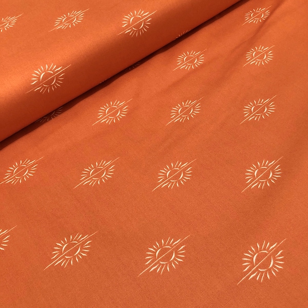 Horizon Mirage Clay cotton fabric Spirited SPT-95222 burnt orange cotton fabric desert sun orange fabric Arizona tribal fabric