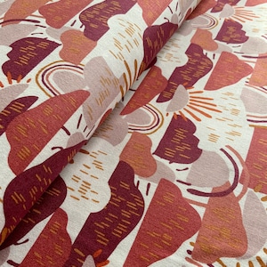 Red rock sunshine fabric Rainbow fabric HJ200-SU2 Dear Isla - Hilltop - Sunrise Fabric red sunrise red rainbow