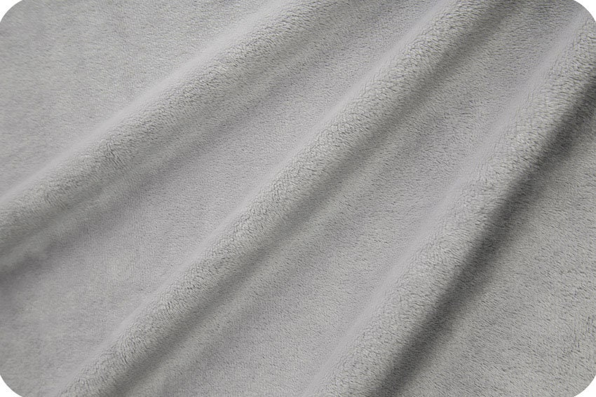 Silver Minky solid Fabric, Shannon Cuddle Fabrics, Plush minky fabric, gray minky, baby blanket fabric, silver plush, soft,minky by the yard