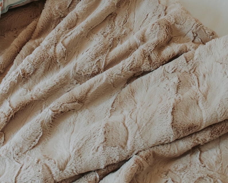 Light brown minky fabric by the yard baby blanket baby girl baby boy nursery bedding Plush Fabric Shannon Fabrics Hide Safari Minky